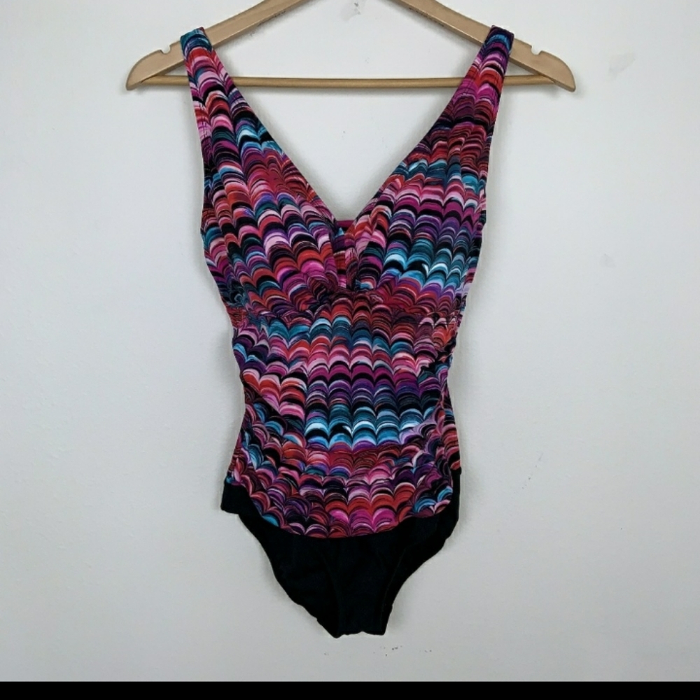 Croft & Barrow Swimwear Bathing Suit 1 Pc Sz: 10 - Picture 1 of 7